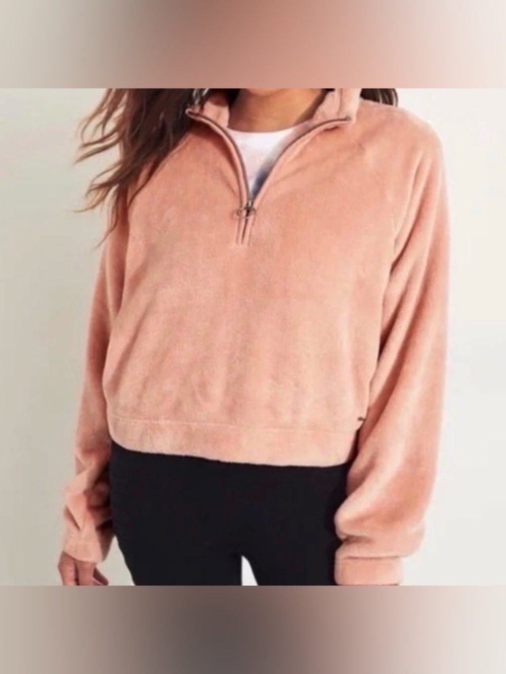 Hollister Plush Half-Zip Pullover Size Small